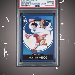 Psa 10 Dodgers Luffy Don 