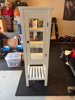 High Cabinet with Glass Door - Excellent Condition