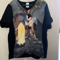 XL Snow White Scrub Top