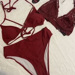 avidlove bikini set +iris lilly lace top /Medium_New