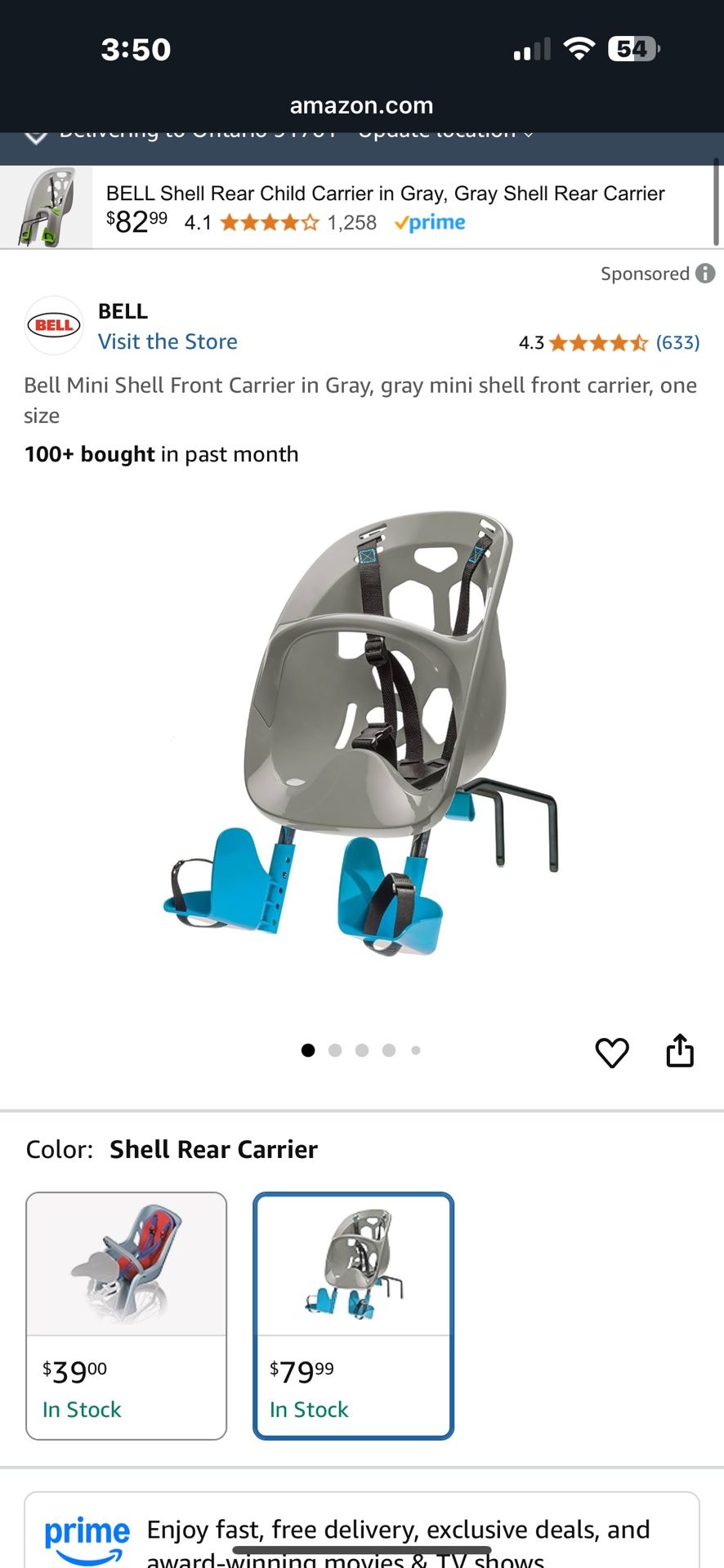 Baby Bike Seat