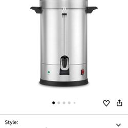 Waring Commercial WCU110 Coffee Urn, 110 Cup Capacity, Stainless Steel , 1500W, 120V, 5-15 Phase Plug, Silver
