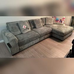 Corduroy Living Room Sectional Sofa