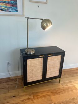 Brushed Nickel Globe Table Lamp