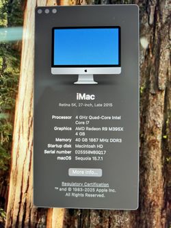 iMac Late 2015 (cracked Screen) 