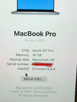 Apple MacBook Pro 14-inch - Pro 16GB RAM 512GB SSD