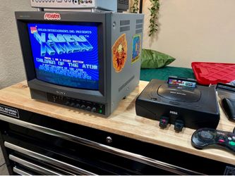 Sega Saturn Console w/ Modchip, 2x Retro-Bit Wireless Controllers & Memory Card