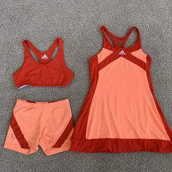 Women’s 3 Piece Adidas Tennis Outfit Set - Size Medium 