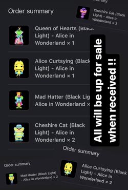 Alice In Wonderland Funko Black Light Pops/ Soda