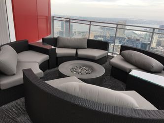 Outdoor Sofa With Fireplace