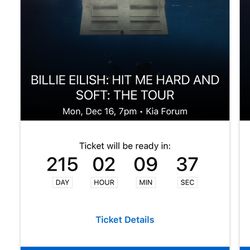 Billie Eilish Tickets Dec 16 Kia Forum 