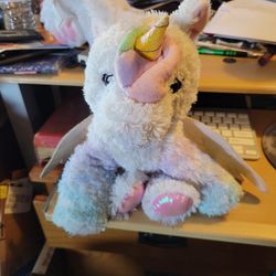 Rare Barbie Unicorn Plush Stuffed Mattel Interactive Talking Toy 9.5 And 7.5 Barbie Pets Unicorn Plush