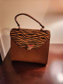 Dune of London zebra print leather puse
