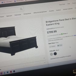 Black King Bed Frame 