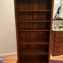Rustic Pine Bookshelves 