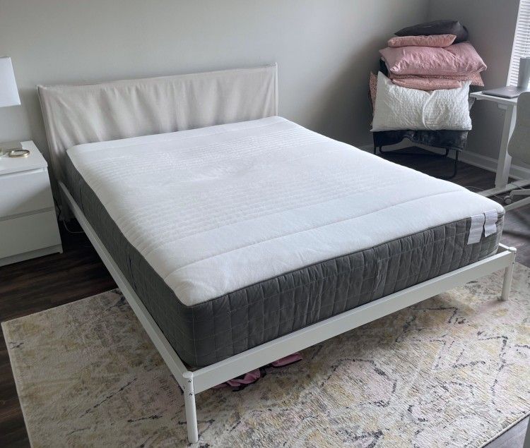 *PENDING SALE* Newer Queen IKEA Kleppstad Bed Frame and Ikea Haugesund Mattress