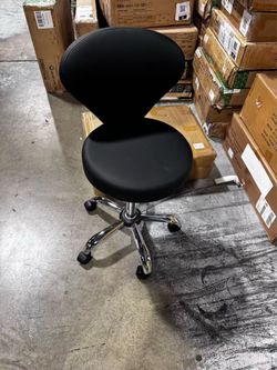 Leather Rolling Swivel Salon Stool Chair