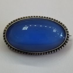 Pin Sterling Silver With Synthetic Stone 