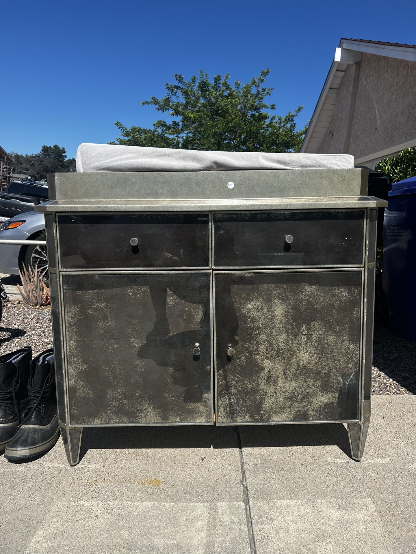 Restoration Vintage Style Changing Table Cabinet