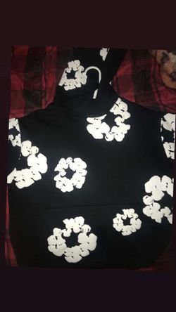 Black Denim  tear hoodie brand new  size S