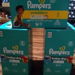 DIAPERS.......SIZE 3 & 4 PLEASE READ DESCRIPTION 1ST Willing To Trade!