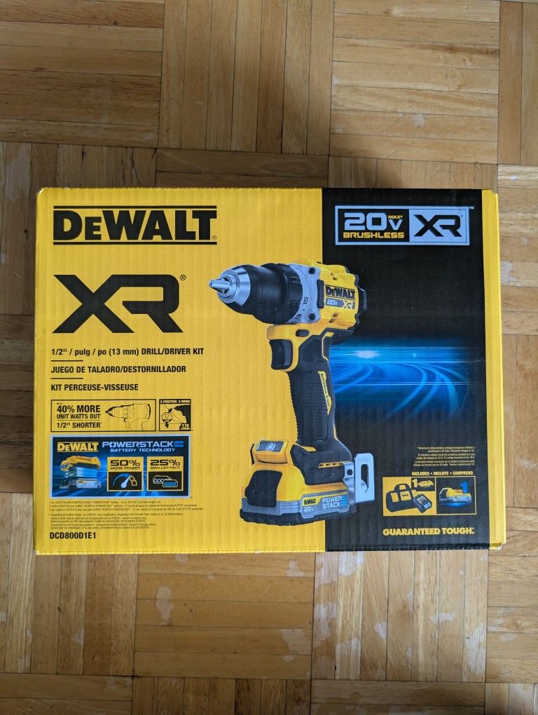 New DeWalt XR 20V Max brushless drill kit