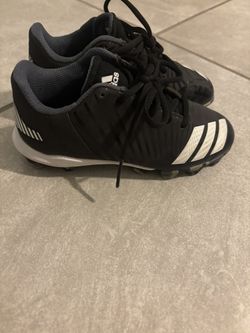 ADIDAS Black And White Cleats Youth Junior Size 1 Soccer ⚽️ 