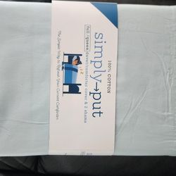 Simple Subtle Garment wash cotton percale duvet cover set with shams size queen new