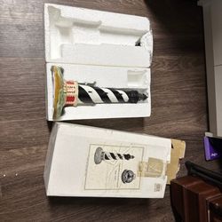 vintage Cape Hatteras North Carolina Light Up Lighthouse by Geo Z Lefton