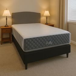 Queen Size Puffy Memory Foam Mattress – 12” Firm | Brand New, Factory Sealed in Plastic | Same Day Delivery Available 🚚