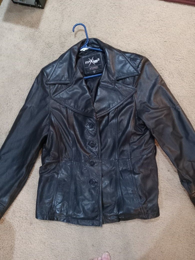 Women's Maxima (Wilson's) Leather Coat, Size XL