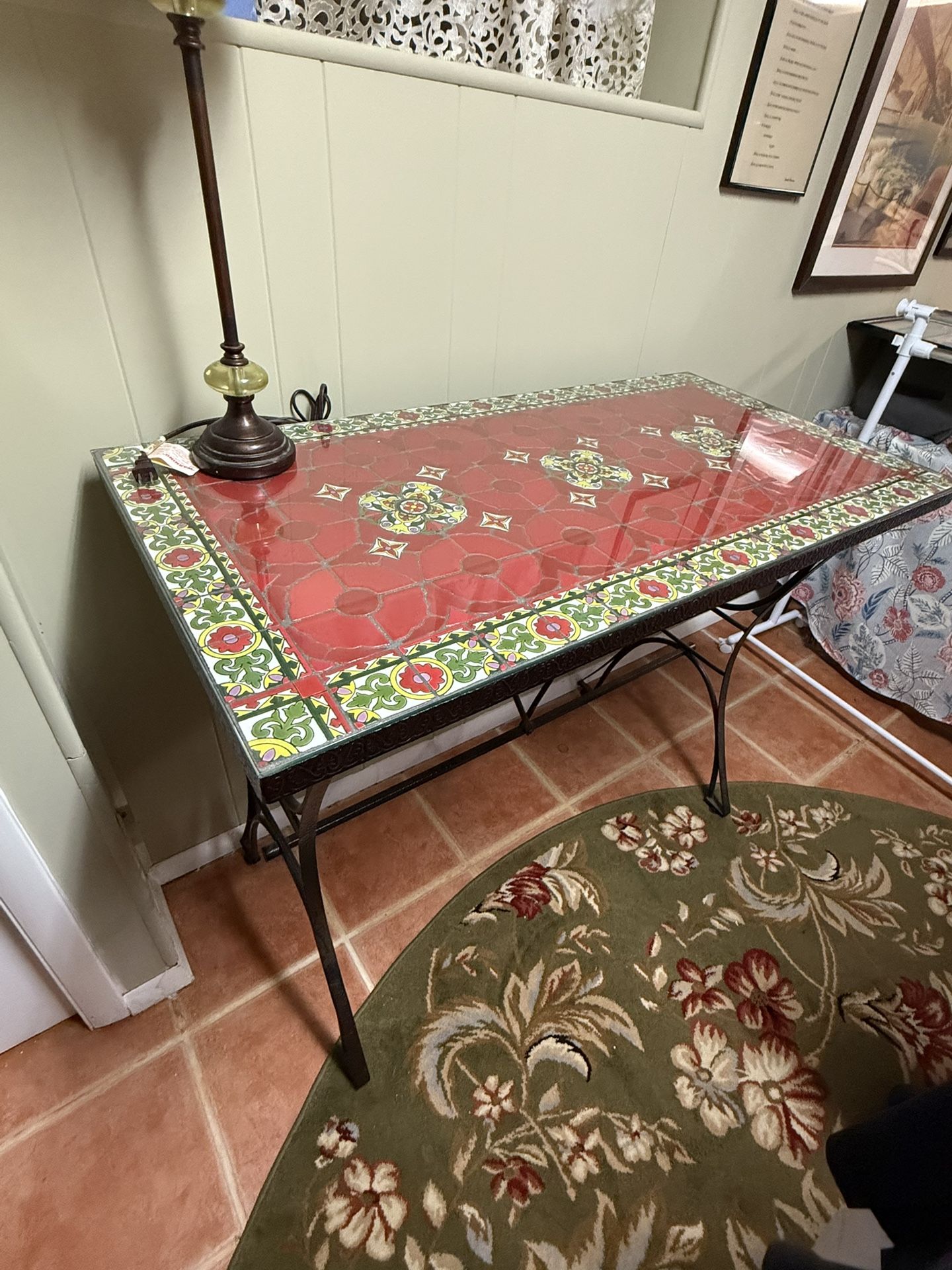 Beautiful Decorative Tile High Top Table