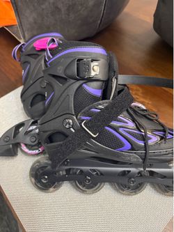 2PM SPORTS Vinal Girls Adjustable Flashing Inline Skates
