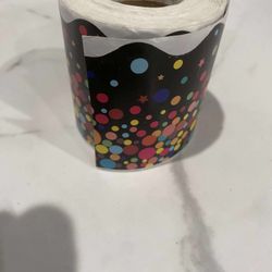 1 Roll Border Trim Dotted Stickers White Board Decor for Locker Desk Classroom