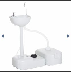 (Retail $116.99) kleankin Portable Camping Sink , 32.75"x19.75"x40.5"