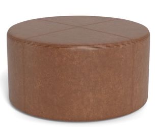 Leather ottoman
