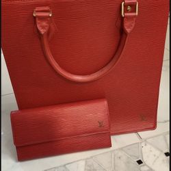 Epi Leather Louis Vuitton Bag and Wallet