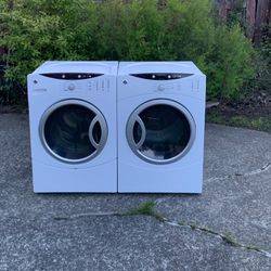 GE WASHER AND DRYER.