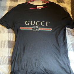 Oversized Washed Gucci Logo Shirt 