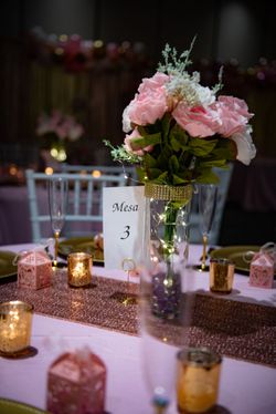 (6) Rose Gold Table Runner