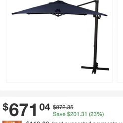 Patio Umbrella with Crank Open