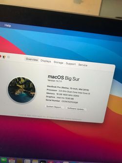 MacBook Pro 13-inch Mid 2014 Core i5 16GB