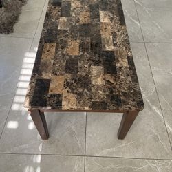 Ashley Marble Brown Coffee Table-  Price Is Negotiable