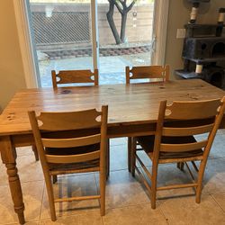 Wood Dinning Table And Console Table