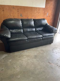 Black Leather look sofa