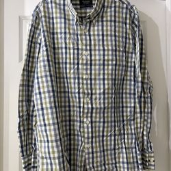 Nordstrom Men’s Blue & Green Plaid Button-Down Shirt