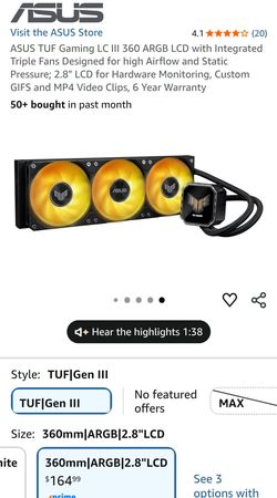 ASUS TUF Gaming LC III 360 ARGB LCD