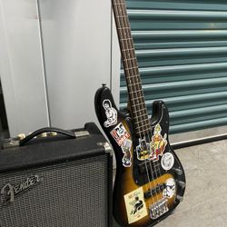 Fender Jazz Bass With Amp