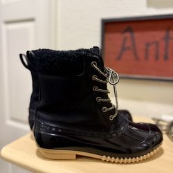 New MISHANSHA Quilted Fleece Lined Ankle Snow & Rain Boots in Black Women’s Size 7