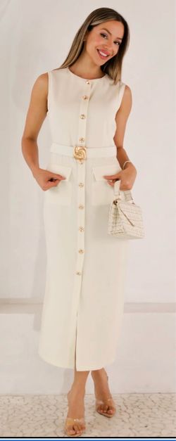 White   Midi dress